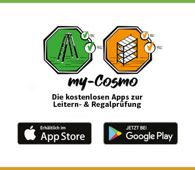 my-Cosmo Banner App zur Leitern- und Regalprüfung